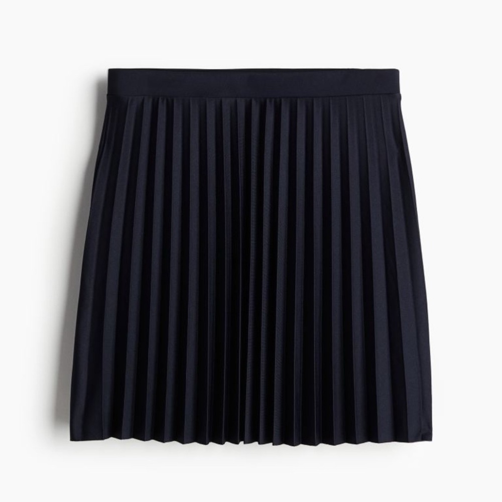 Pleated jersey skirt